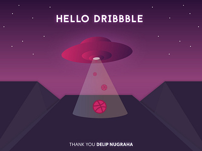 Debut Dribbble debut dribbble first shoot ufo