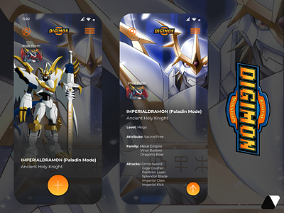 Wiki Digimon app design graphic design ui ux