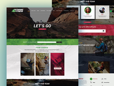 Outdoor Fitness adventure design development homepage landing mobile onepage page responsive ui ux web