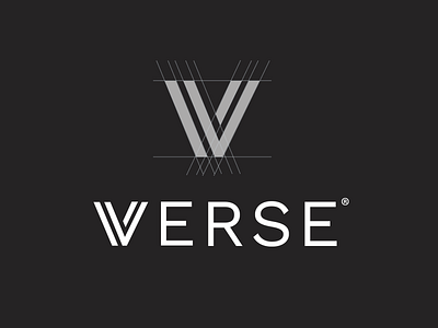 Verse logo branding design flat icon logo typography