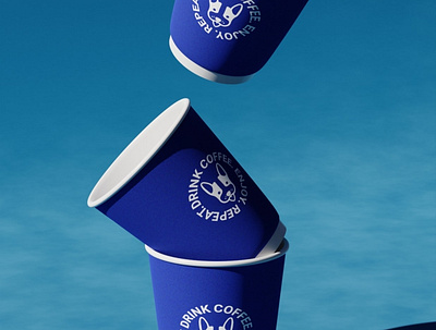 Paper cups 3d branding cups