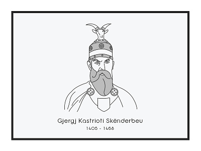 George Castriot Skanderbeg albania design illustration november skanderbeg vector