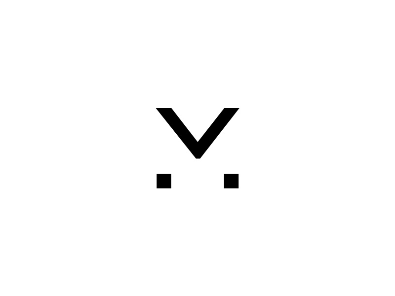 VM Personal Logo typography minimalist vector graphic design personal identity flat design simple design geometric branding logo design