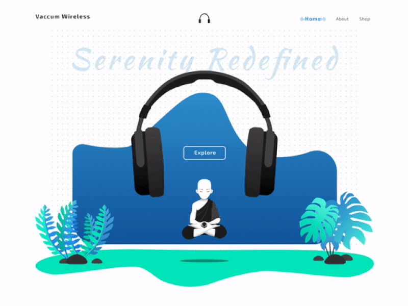 Headphones webpage concept