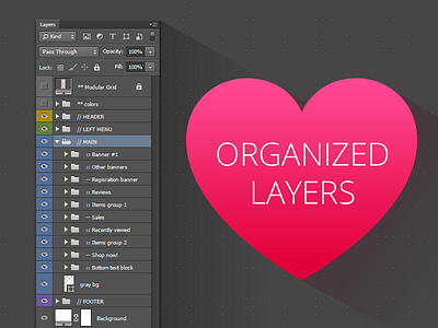 I like Organized Layers clean layers like pallet photoshop srtucture workflow