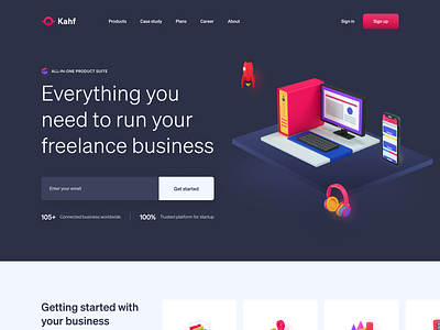 Business Management Landing Page by Tuhel on Dribbble