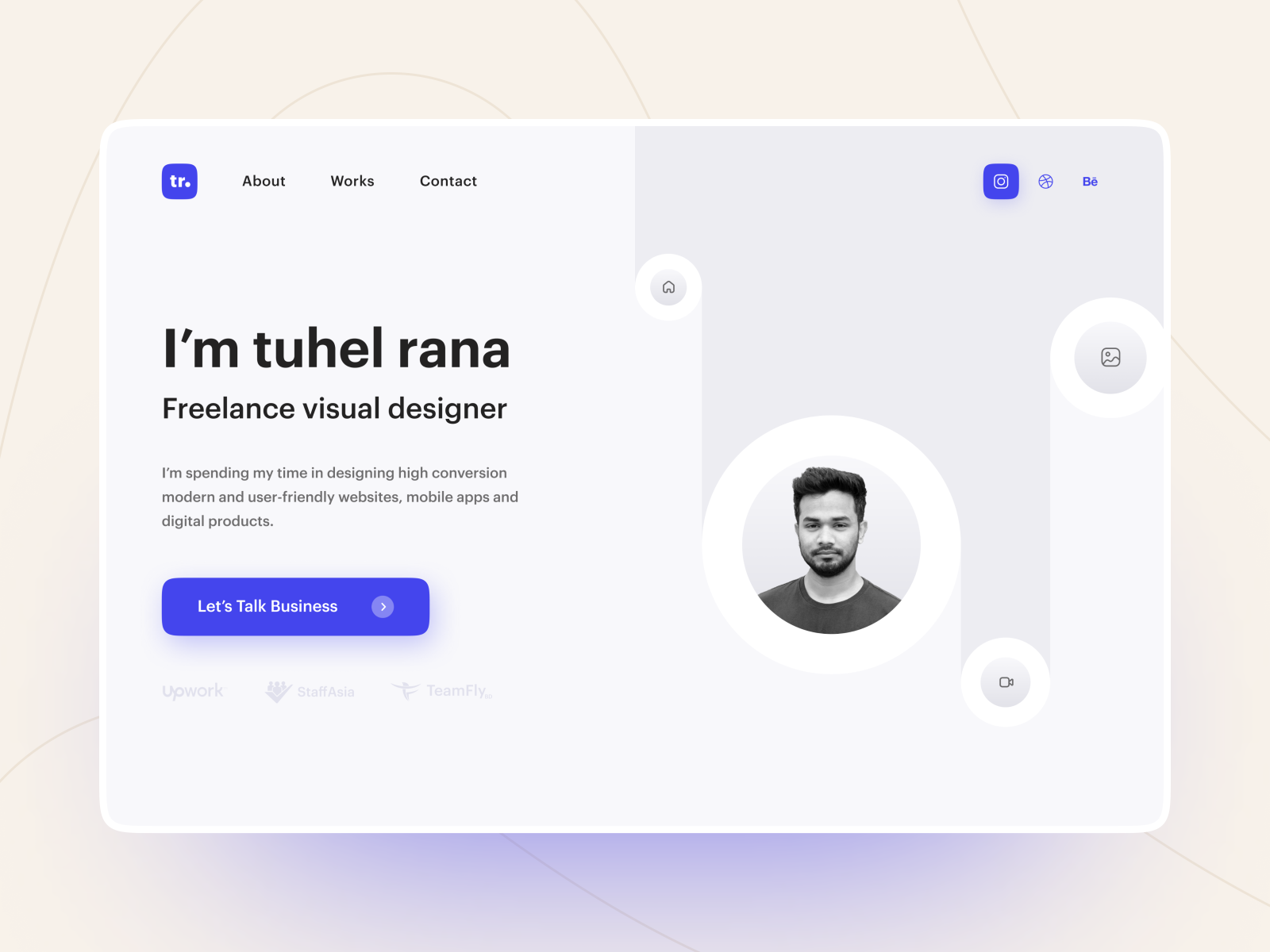 Portfolio Website Design by Tuhel on Dribbble