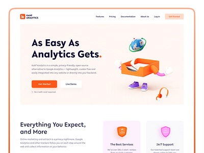 Analytics Website Design analytics design kahf landing page ui uidesign uiux user interface design web analytics webdesign website design