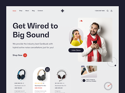 Headphone - Landing page concept