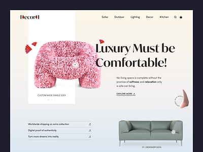 Furniture - Landing page concept