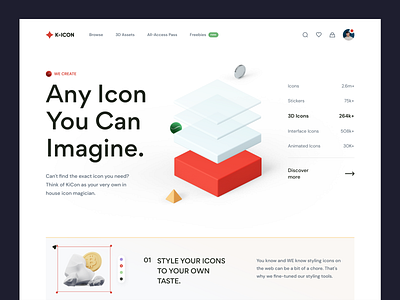 KiCon Website 2.0 2d 3d 3d art animation art clean creative design graphic design icon icons landing page logo minimal ui uidesign uiux user interface design webdesign website design