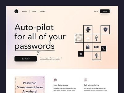 Password Management website Design 3d auto password design forgot password graphic design landing page password password management ui uidesign uiux user interface design webdesign website website design