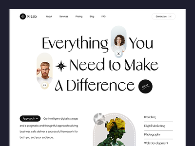 K-Lab Website Design