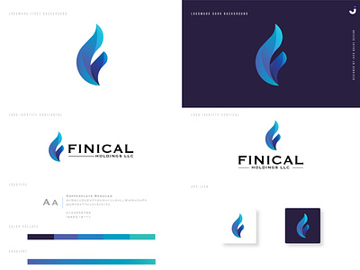 Finical Holdings LLC adobe illustrator app brand design brand identity branding design icon logo logodesign logos logotype typography ui vector