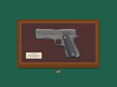 M1911 Pistol adobe illustrator design godfather handgun icon illustration pistol props ui vector
