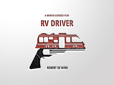 RV Driver adobe illustrator art camper design illustration movie movie art robert de niro rv driver taxi driver thriller vector