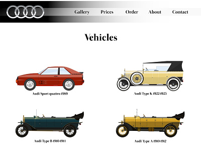 Oldtimer Website adobe illustrator automobile branding car design icon illustration logo ui ux vector website