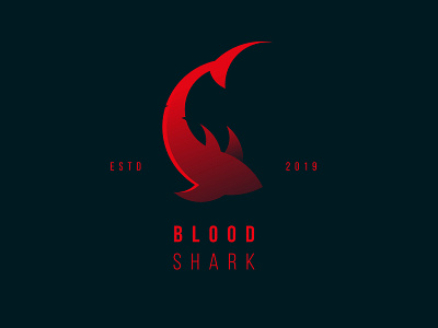 Blood Shark adobe illustrator blood bloody branding design icon illustration logo red shark sharks vector
