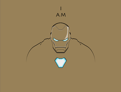 I AM adobe illustrator avengers design endgame icon illustration infinity war ironman marvel tonystark vector