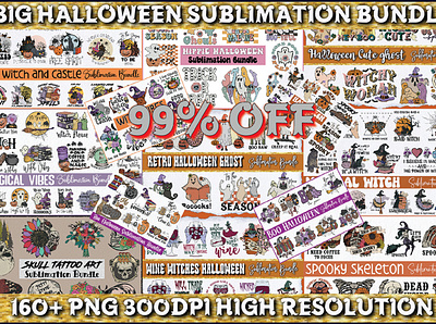 Big Halloween Sublimation Bundle 3d animation branding design graphic design illustration logo motion graphics ui ux vector