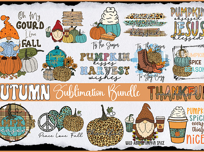Autumn Sublimation Bundle 3d animation branding design graphic design illustration logo motion graphics ui ux vector