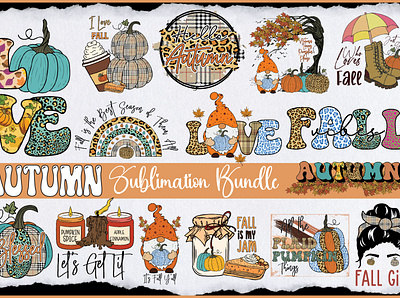 Autumn Sublimation Bundle 3d animation branding design graphic design illustration logo motion graphics ui ux vector