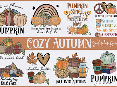 Cozy Autumn Sublimation Bundle 3d animation branding design graphic design illustration logo motion graphics ui ux vector