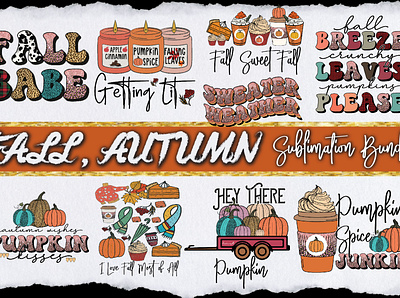 Fall , Autumn Sublimation Design Bundle 3d animation branding design graphic design illustration logo motion graphics ui ux vector