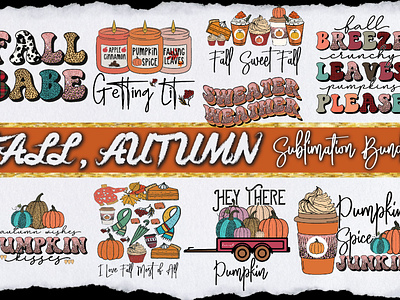 Fall , Autumn Sublimation Design Bundle