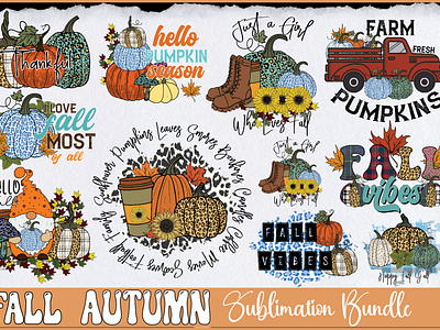 Fall, Autumn Sublimation Bundle