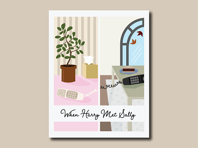 When Harry Met Sally fun graphic design illustration minimalism movie poster poster vector