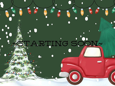 Starting soon Christmas Overlay graphic design overlay twitch