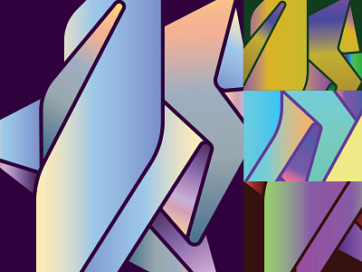 3rd Episode - Abstract Futuristic Holographic Shapes artwork branding design document graphic design illustration inspiration logo ui ux vector