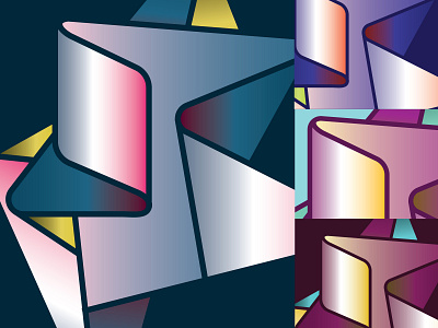 4th Episode - Abstract Futuristic Holographic Shapes artwork branding design graphic design illustration inspiration logo ui ux vector