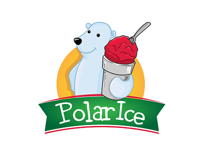 Cute Polar Illustration animal artwork design flat flat design flat icon graphic design ice ice cream icon inspiration logo polar polarbear vector wild wild animal