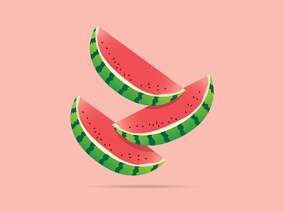 Slices Of Watermelon artwork design freshness fruit graphic design health illustration inspiration vector vegetable watermelon