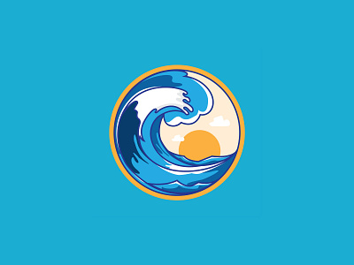 Wave adventure artwork curl curly design flat icon graphic design icon illustration inspiration logo nature ocean sea sport surf vector wave