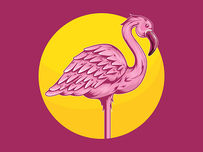 Tropical Flamingo Bird illustration animal artwork bird design flamingo flat flat design flat icon graphic design icon illustration inspiration logo tropical vector