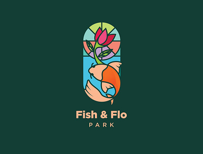Fish and Flo Park Logo animal artwork design fish flat icon graphic design icon illustration inspiration logo vector