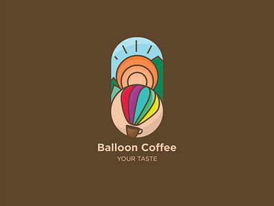 Balloon Coffee Logo illustration