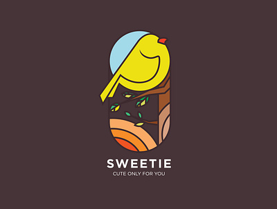 Sweetie Bird Logo illustration animal artwork design flat icon graphic design icon illustration inspiration logo vector