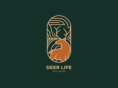 Deer logo illustration