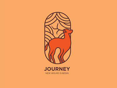 Journey Deer logo illustration