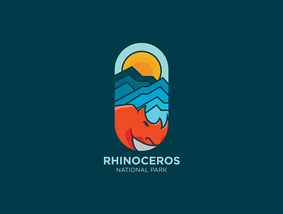 Colorful Rhinoceros Logo idea animal artwork design flat design graphic design illustation illustration illustration art illustration design logo nature rhino rhinoceros vector