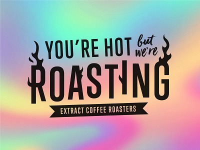 Extract Coffee Roasters Sticker graphic design typography