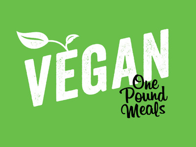 Vegan One Pound Meals identity typogaphy graphic design