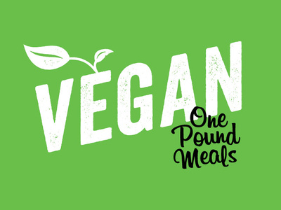 Vegan One Pound Meals graphic design identity typogaphy