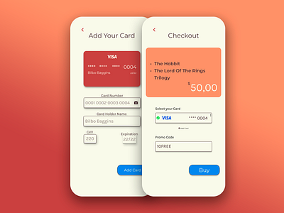 Card Checkout (Daily UI 02) app dailyui design mobile ui ux