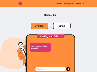 Contact Us (Daily UI 028) app chat contact contactus daily dailyui design suppor ui ux