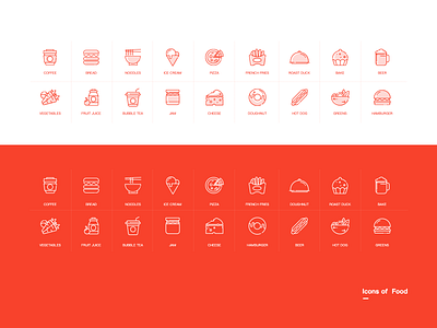 Icons of Food food icons illustrator ui